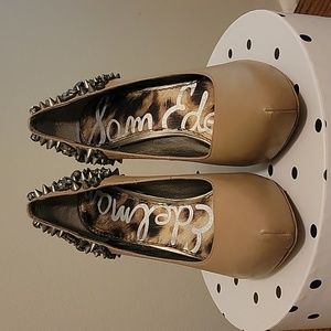 Sam Edelman Roza Tan Leather Platform  Pumps Stiletto Spikes